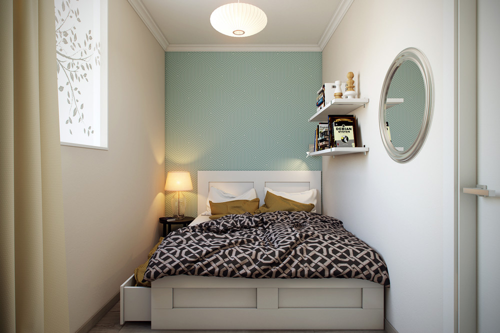 Дизайн спальной комнаты без окон с фото