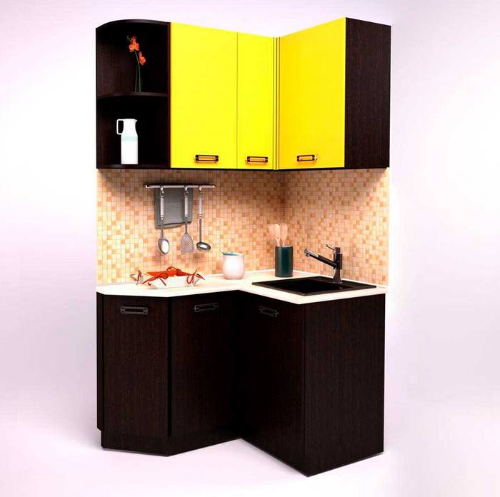 Угловые кухонные шкафы — виды и особенности конструкций
