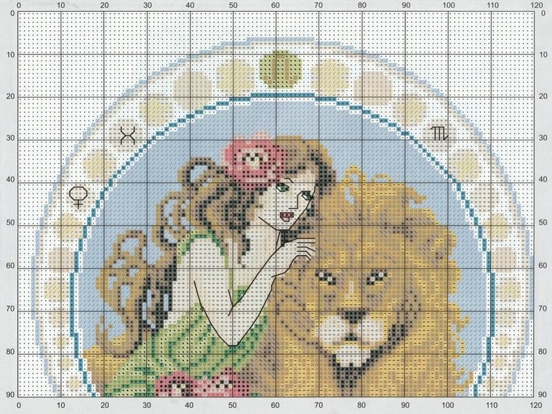 Схемы вышивки крестом знаки зодиака лев