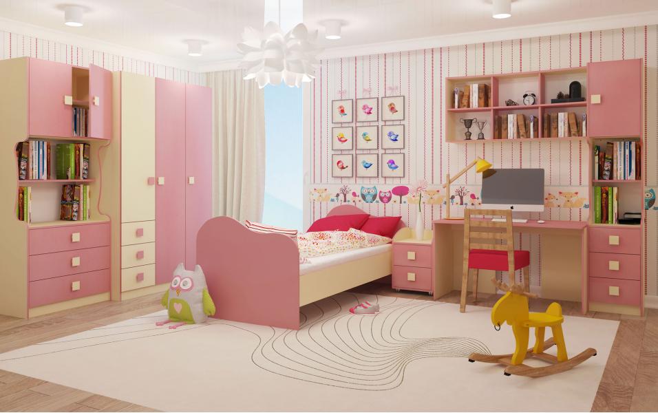 Детская комната для девочки в современном и других стилях интерьера