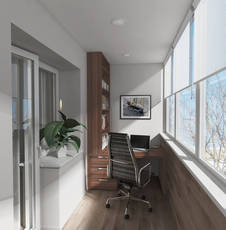 Дизайн объединение балкона с комнатой