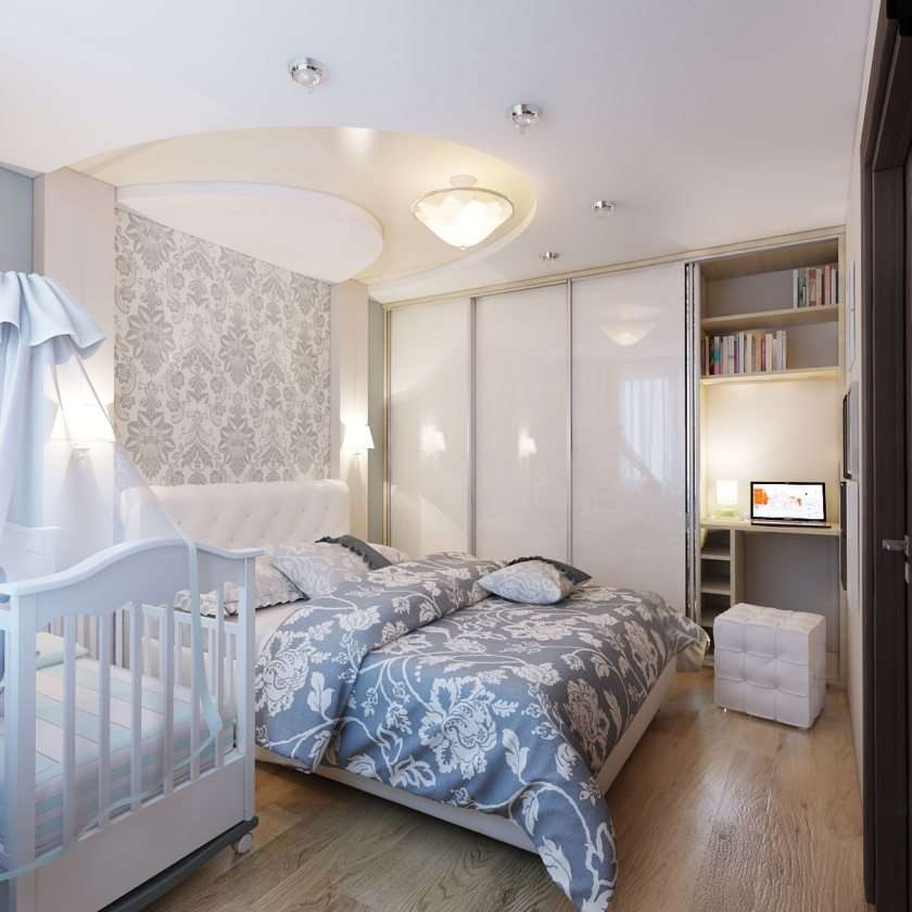 Зонирование комнаты для родителей и ребенка (80 фото) - идеи детской и гостиной, спальни и детской в одной комнате