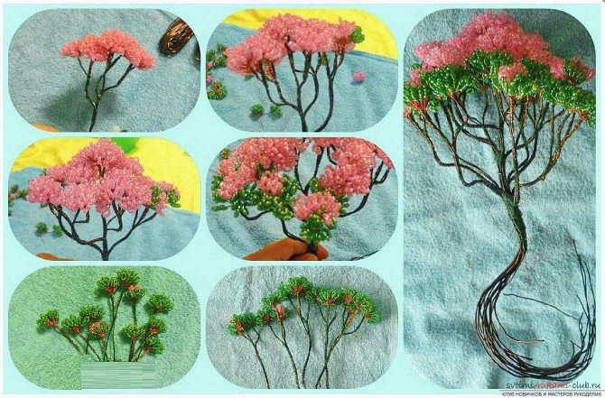 Деревья из бисера для начинающих – 21 дерево, фото, схемы, мк