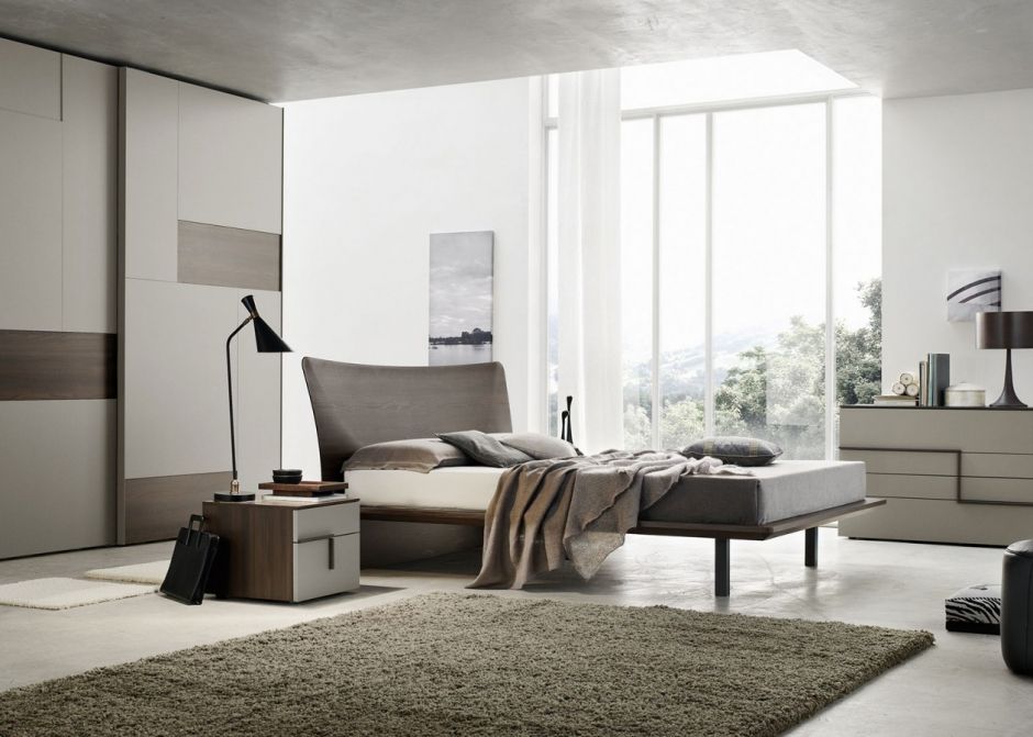 Спальня в стиле модерн: фото новинки спальни в серых и бежевых тонах