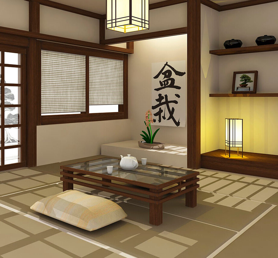Японский стиль в интерьере комнаты: современный дизайн - 26 фото