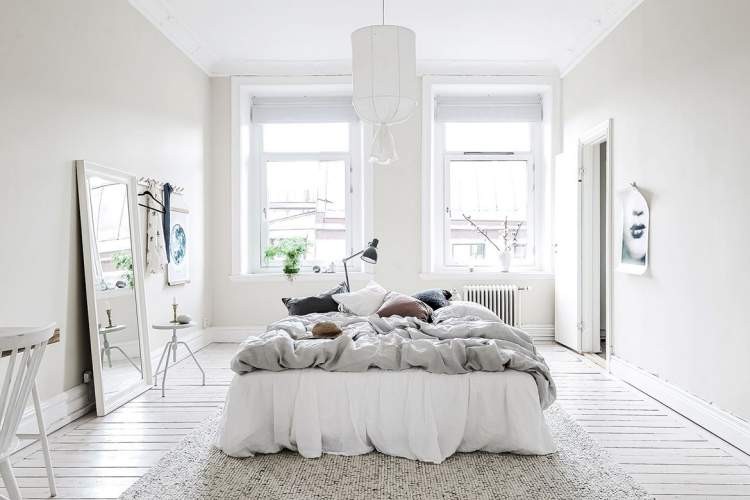 Роскошные варианты дизайна интерьера спальни в скандинавском стиле: 70 оригинальных фото, видео