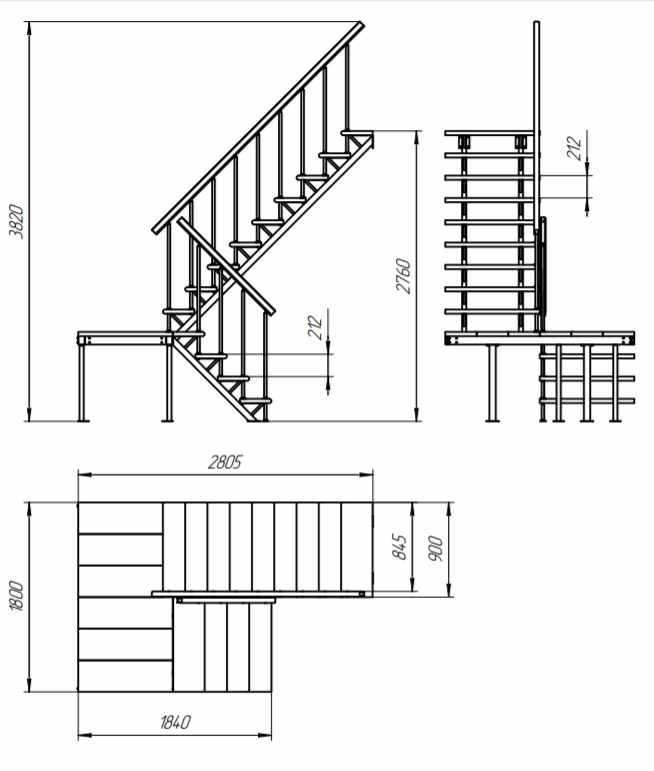 Поворотная лестница: виды и особенности выбора конструкций