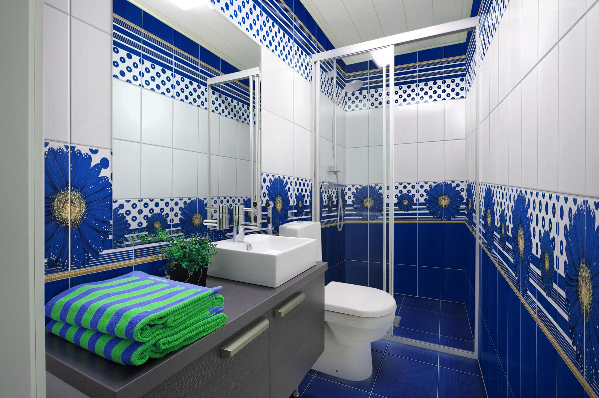 Голубая ванная комната: идеи дизайна и декорирования, выбор мебели и сантехники