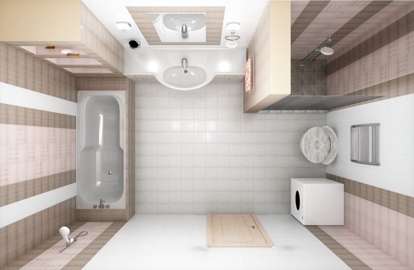 Дизайн ванной 7 кв.м. — четыре варианта планировок