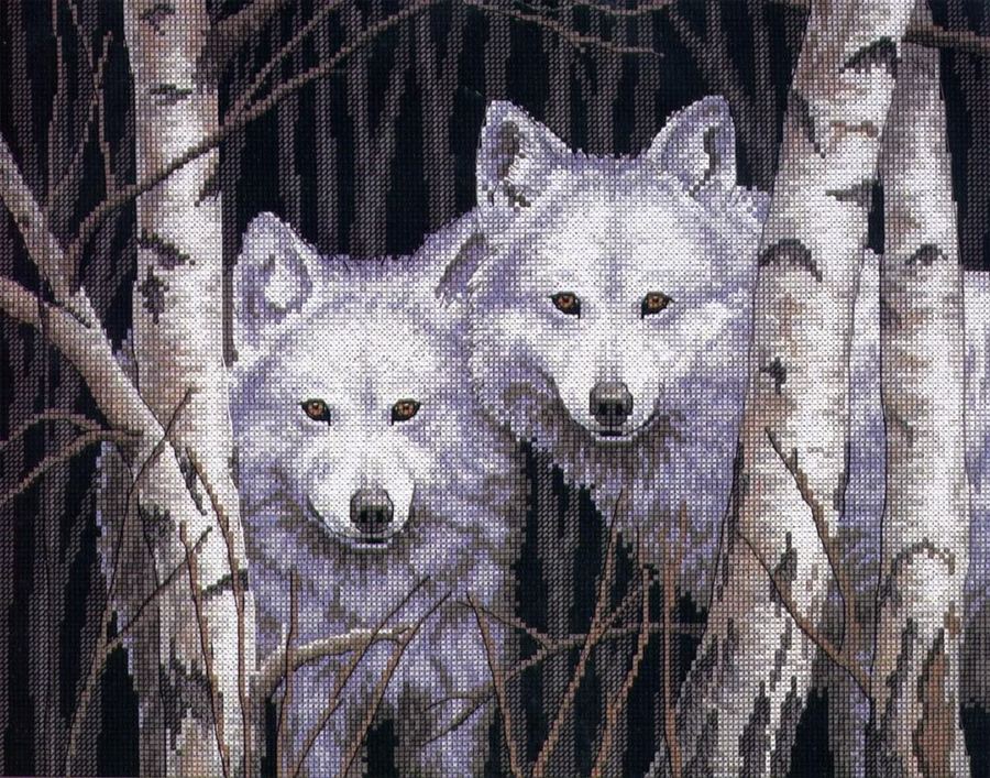 Вышивки крестом: волки и их символика