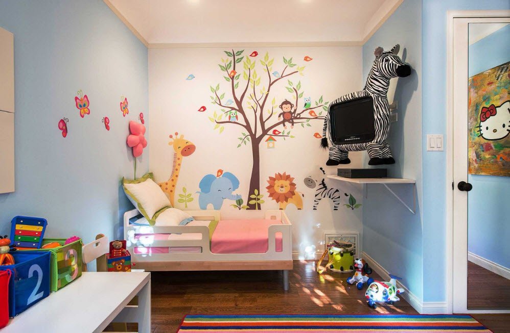 Декор детской комнаты — лучшие варианты современного декорирования и уютного дизайна (90 фото идей)