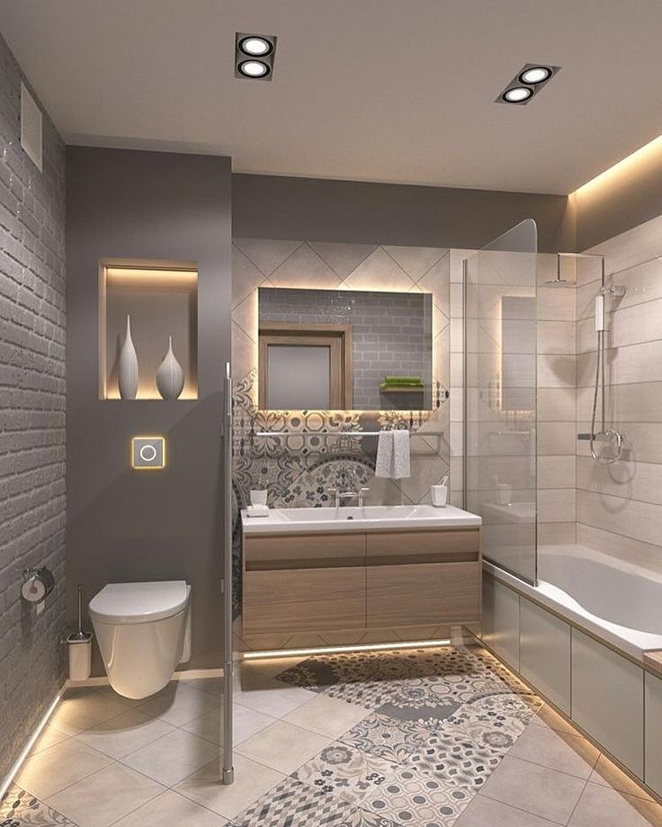 Маленькая ванная: современные варианты дизайна и декора небольшой ванной комнаты (150 фото удачных примеров)