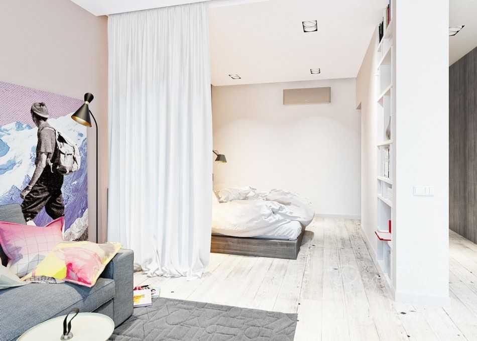 Способы зонирования комнаты на спальню и гостиную: 195+ фото лучших идей дизайна с примерами
