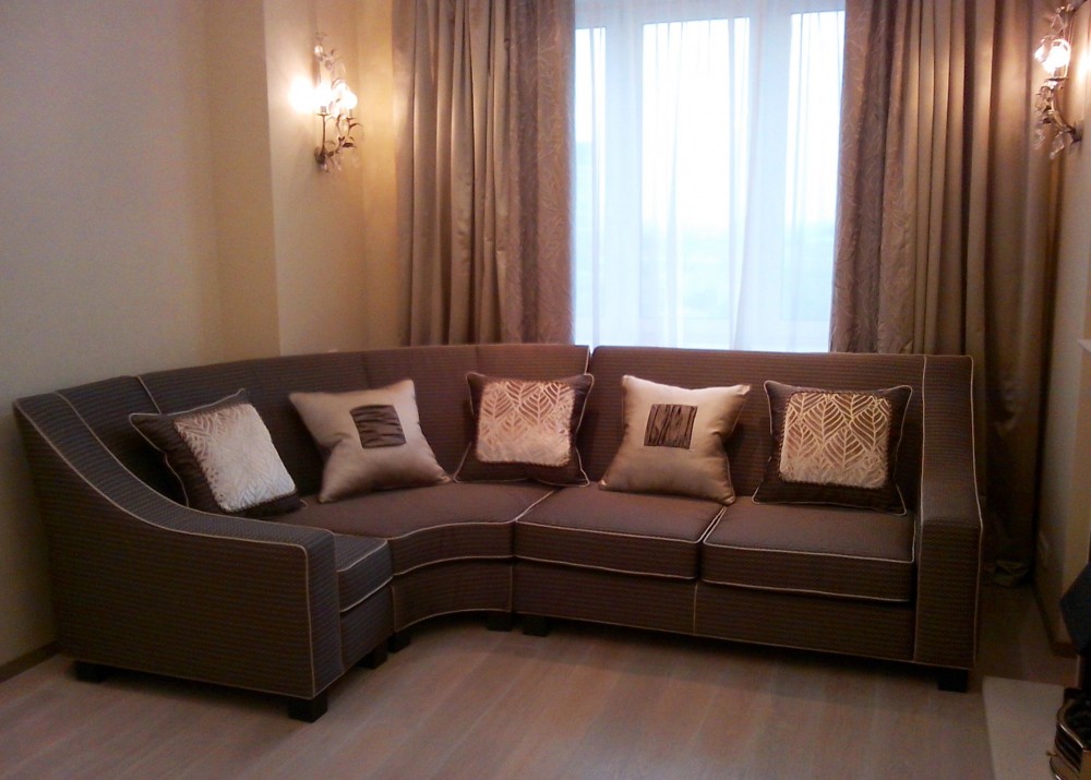 Модульные диваны для гостиной со спальным местом: угловая спальня, узкий эркер и зал прямой