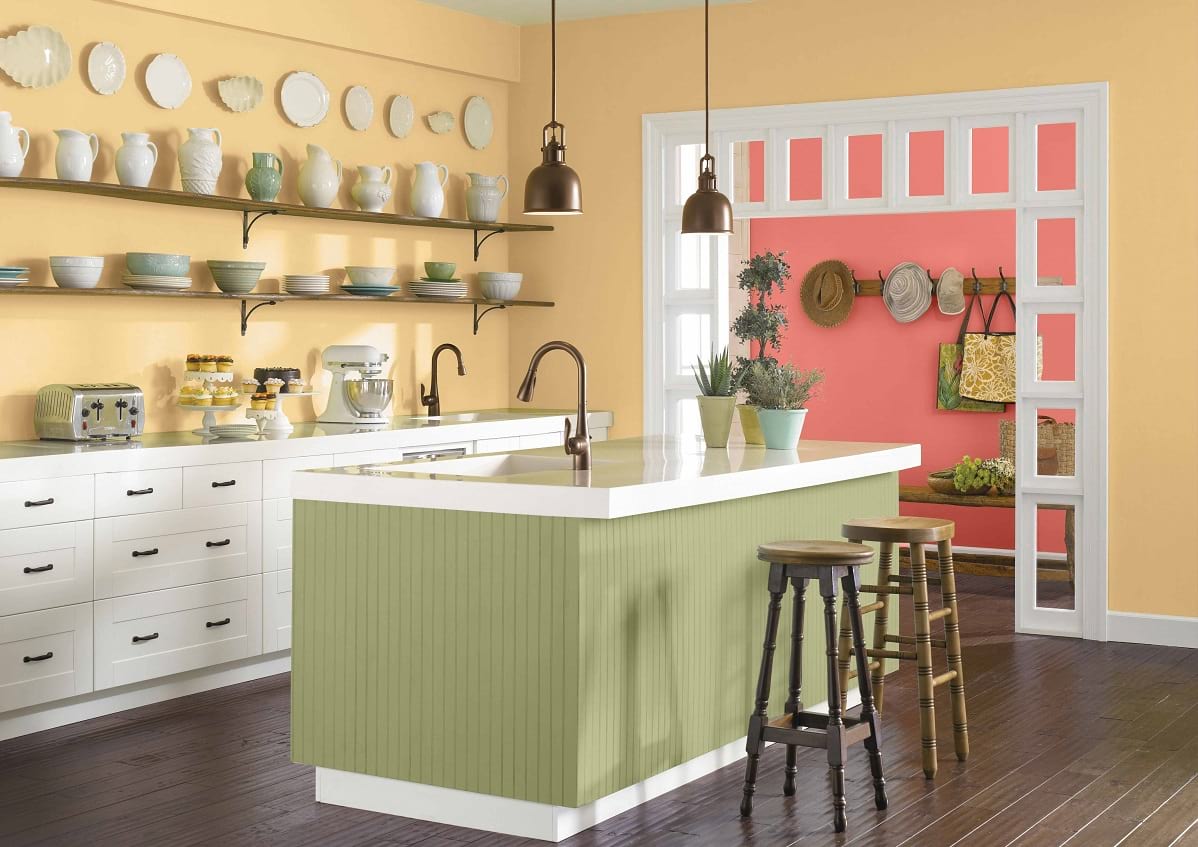 Как покрасить стены на кухне: какой состав лучше выбрать, как можно сделать это красиво и интересно своими руками, а также варианты для маленьких помещений, фото