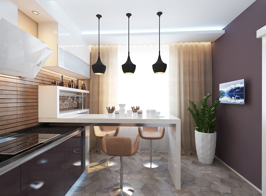 Дизайн кухни-гостиной площадью 10-11 квадратных метров: 5 эргономичных идей и особенности их реализации