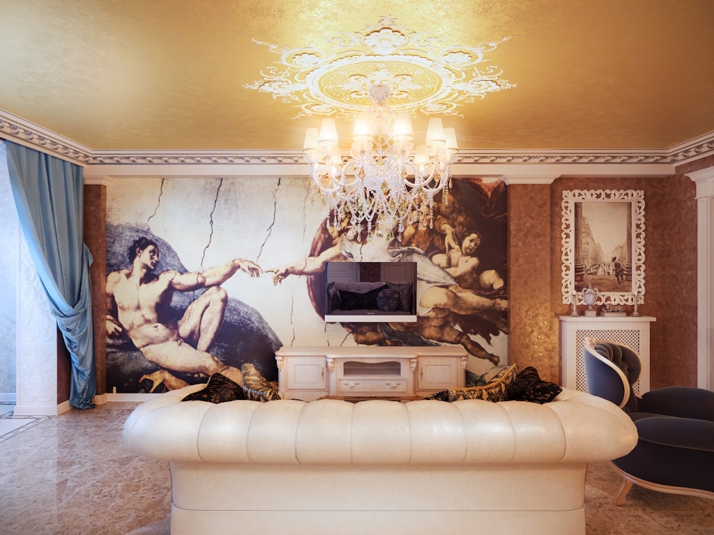 Фрески на стену в спальню - 100 фото стильного дизайна