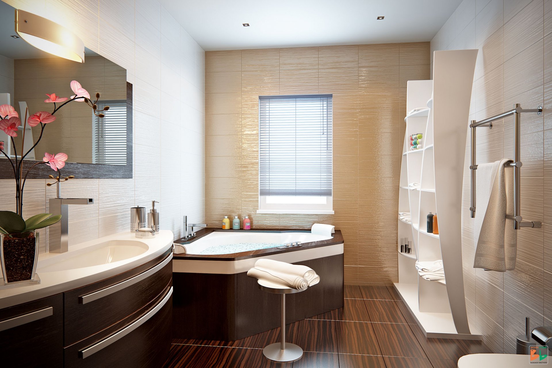 Дизайн ванной комнаты в частном доме +75 фото интерьера