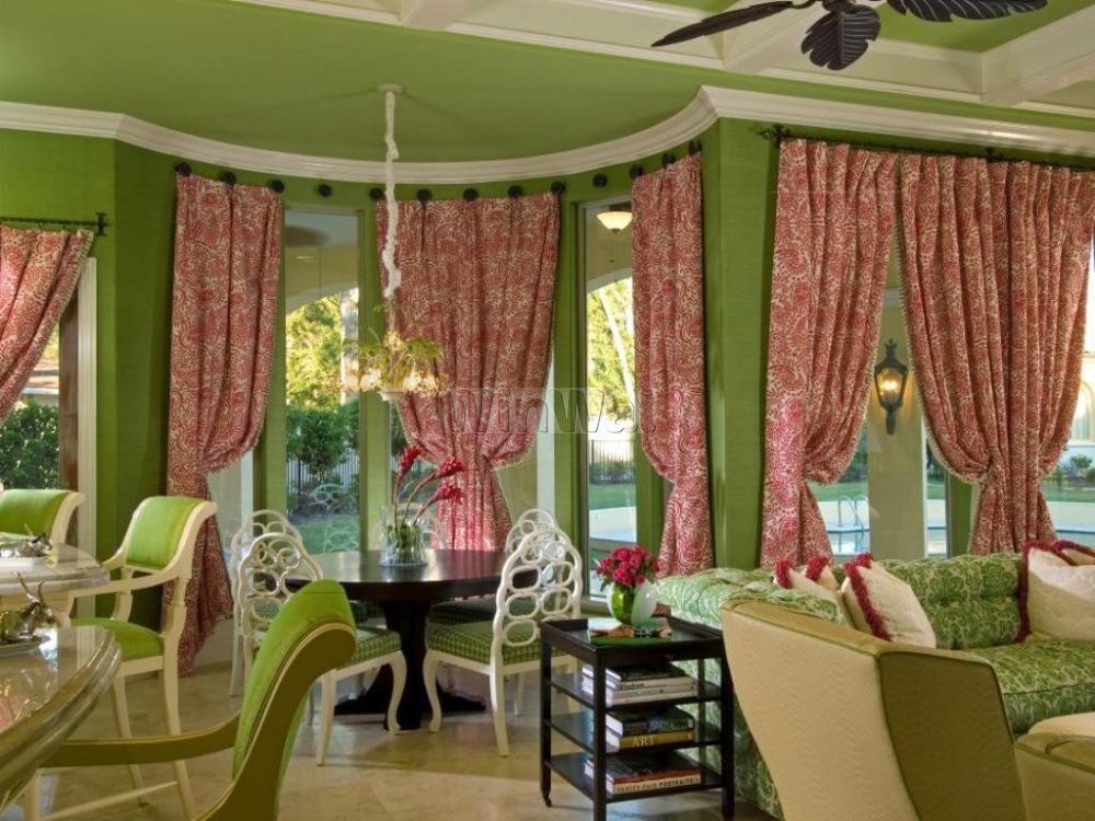 100 лучших идей: шторы зеленого цвета в интерьере на фото