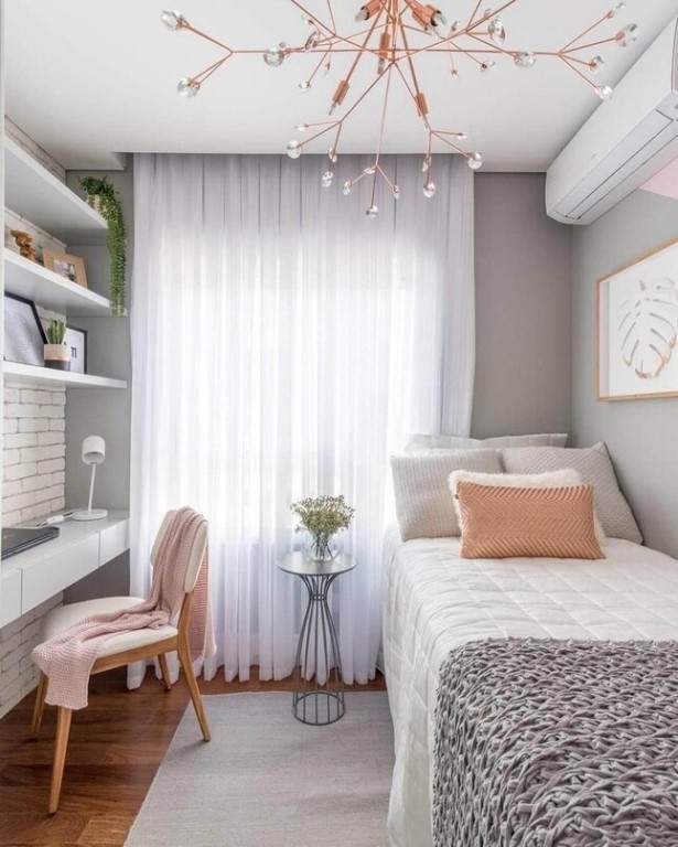 Дизайн маленькой спальни, приемы и хитрости - фото примеров