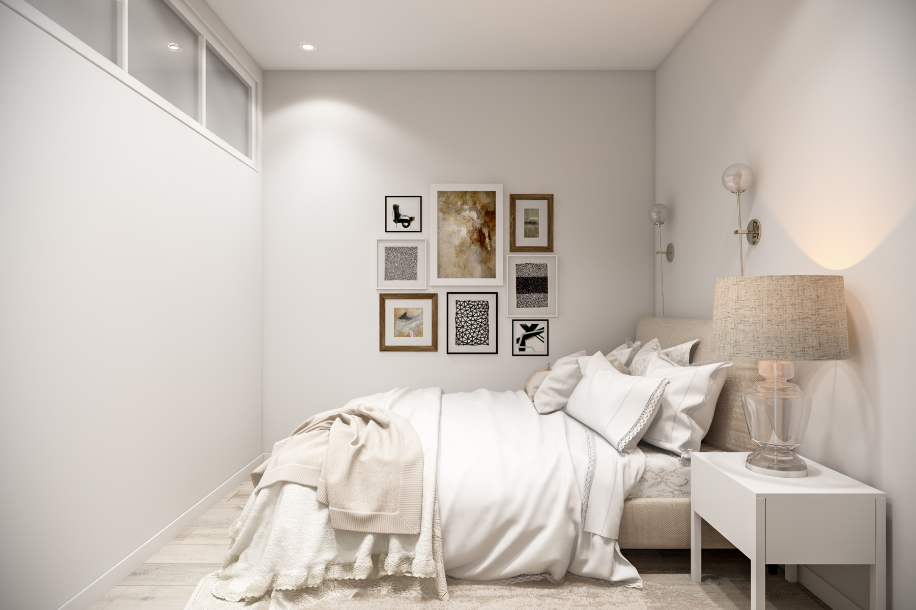 Интерьер спальни в скандинавском стиле 2021: новинки, с обоями, в серых тонах, с белой мебелью, реальные фото