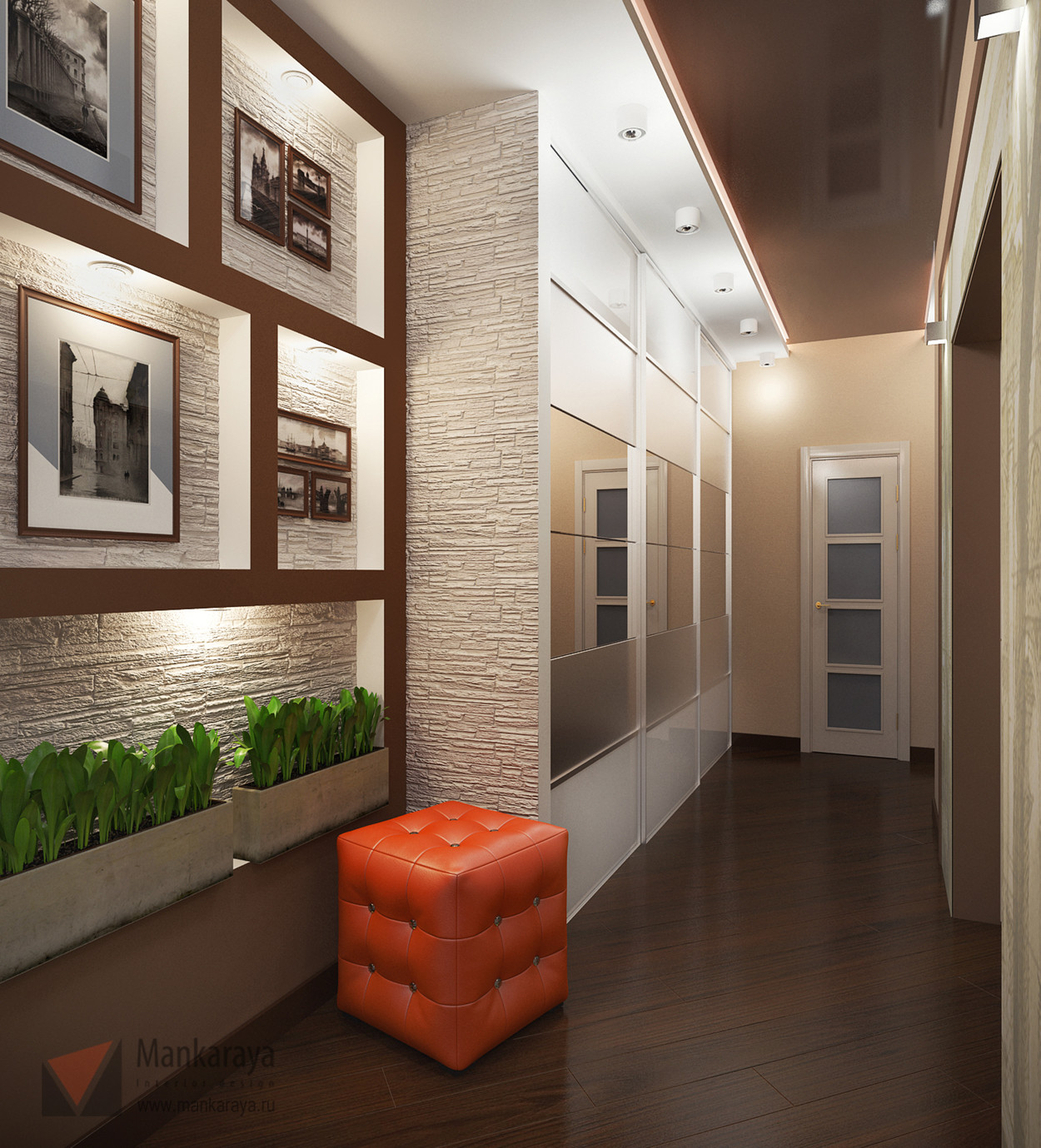Интерьер коридора в квартире панельного дома: ремонта фото, дизайн шкафа-купе маленького, прихожая 2020