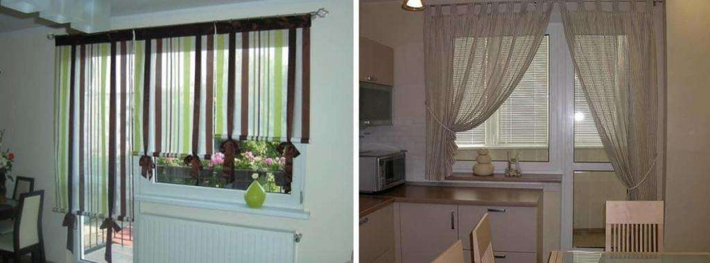 Как выбрать шторы для кухни с балконной дверью – 4 решения