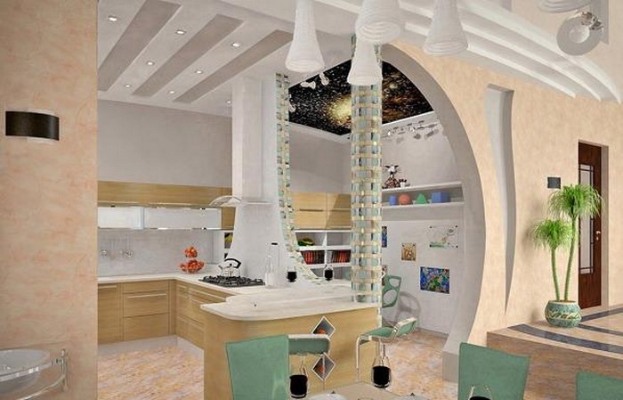 Дизайны арки для кухни с фотографиями