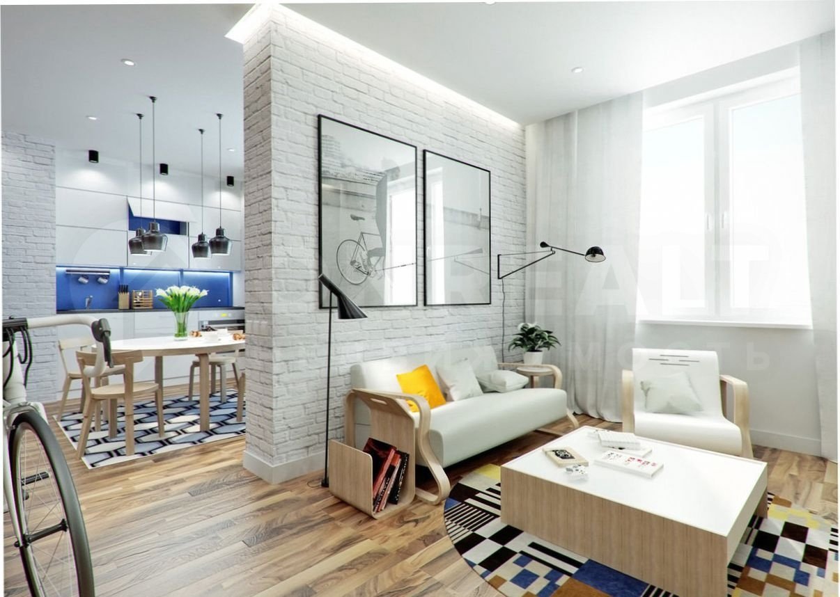Дизайн однокомнатной квартиры 40 кв.м в современном стиле — идеи 2020 года с фото