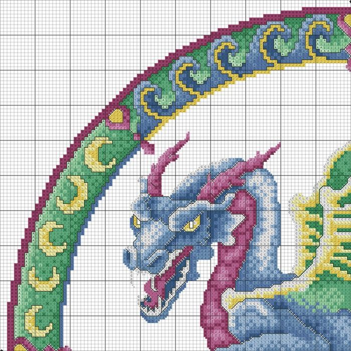 Вышивка крестом дракона: схемы и описание