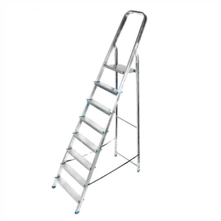 Алюминиевая приставная лестница с площадкой: виды конструкций