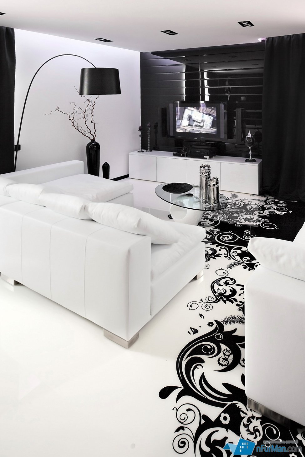 Интерьер в черно-белых тонах: примеры оформления стильных комнат (+59 фото)