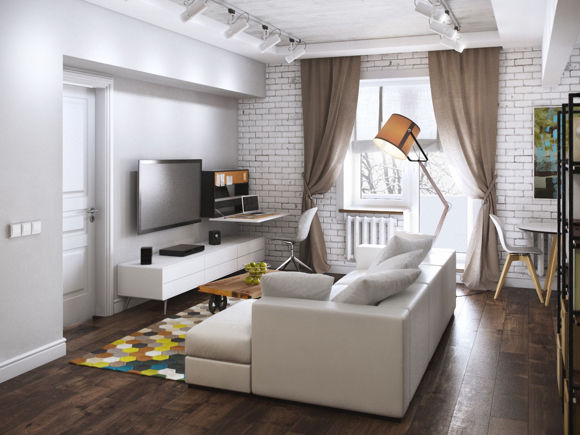 Дизайн однокомнатной квартиры 36 кв. м - 120 фото в интерьере современной квартиры