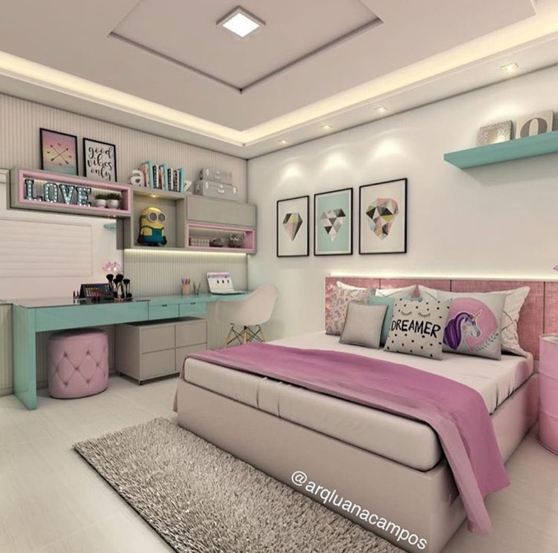 Комната для девочки подростка 12-16 лет - современные идеи дизайна