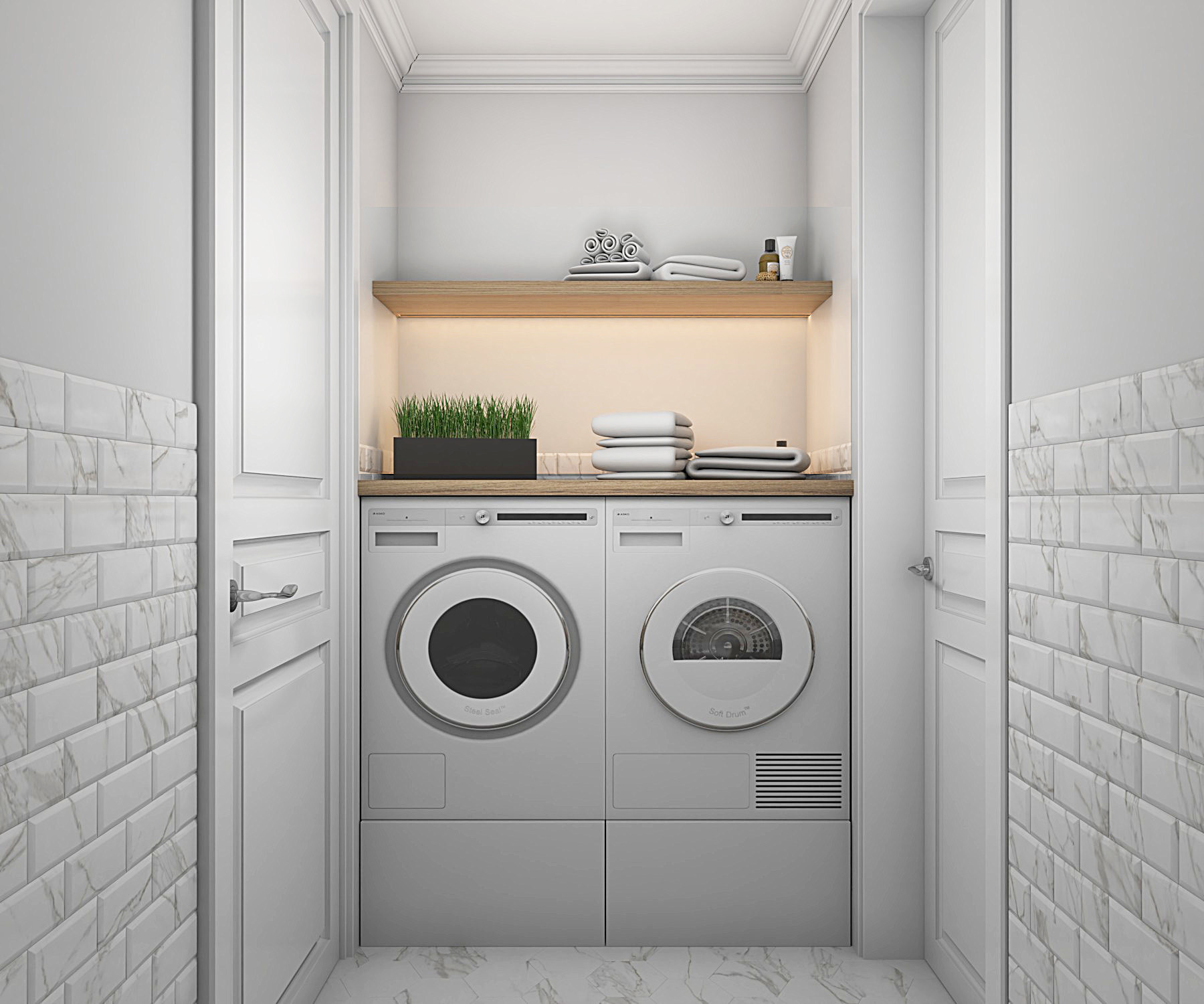 Шкафы для стиральной машины в ванной комнате: разновидности и советы по размещению